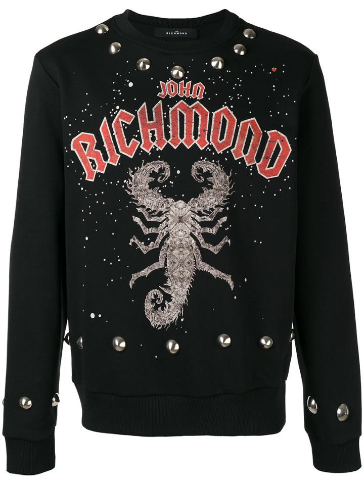 John Richmond - Scorpion Print Sweatshirt - Men - Cotton/polyester - L, Black, Cotton/polyester