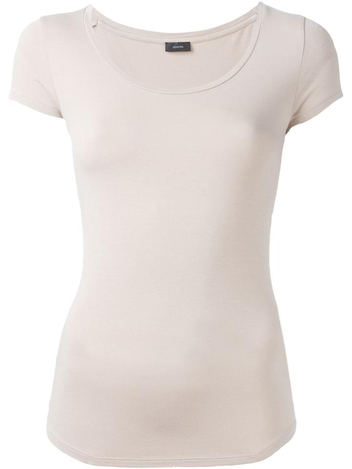 Joseph Jersey T-shirt, Women's, Size: L, Nude/neutrals, Viscose/spandex/elastane