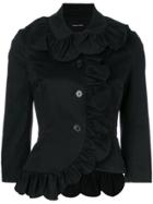 Simone Rocha Ruffled Fitted Jacket - Black