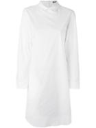 Jil Sander Navy Longsleeved Shirt Dress, Women's, Size: 34, White, Cotton/spandex/elastane