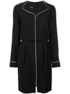 Emporio Armani Piped Trim Shirt Dress - Black