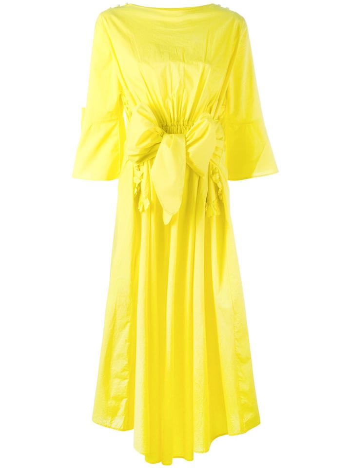 Tsumori Chisato Bow T-shirt Dress, Women's, Size: Medium, Yellow/orange, Cotton