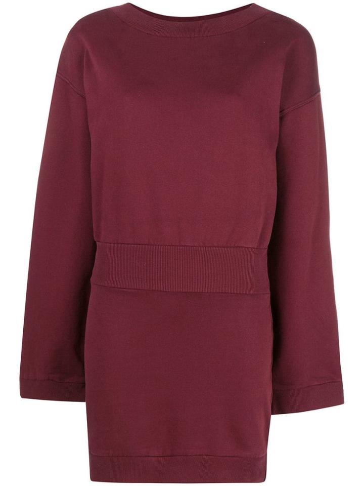Faith Connexion Ribbed Sweater Dress - Red