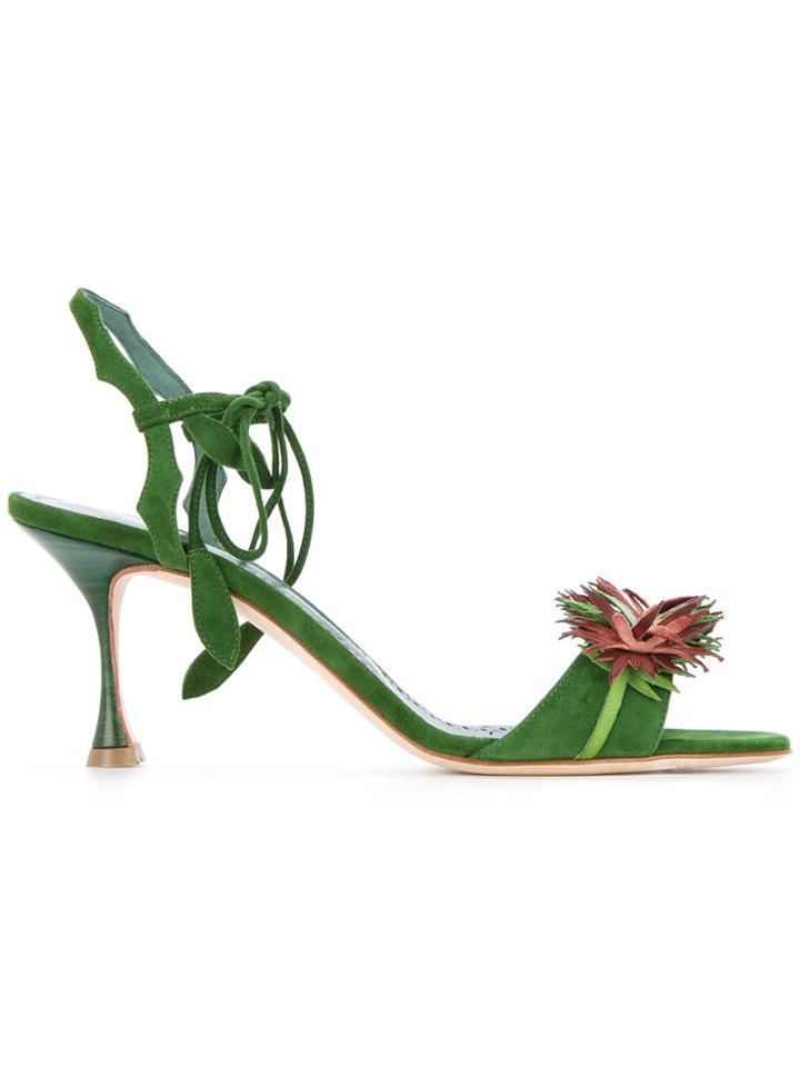 Manolo Blahnik Zuolifior Sandals - Green