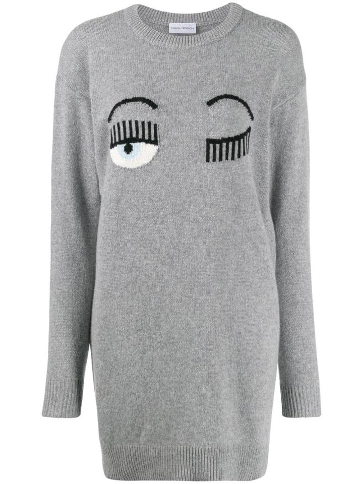 Chiara Ferragni Flirting Sweater Dress - Grey