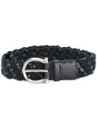 Salvatore Ferragamo Woven Rope Belt - Black