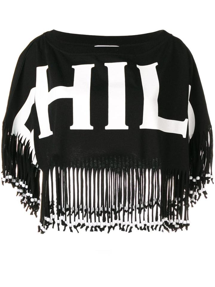 Philosophy Di Lorenzo Serafini Logo Print Cropped Top - Black