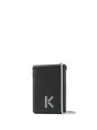 Kenzo Leather K Motif Cross-body Bag - Black