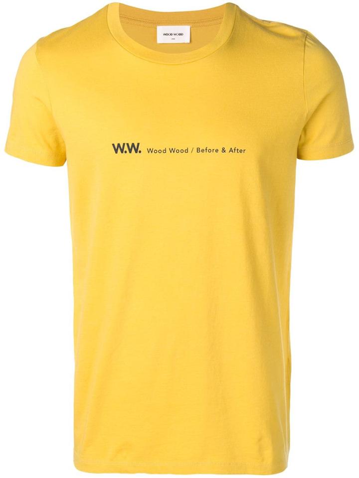 Wood Wood Printed T-shirt - Yellow