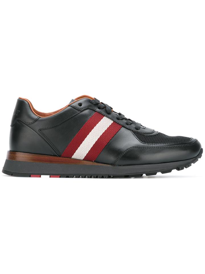 Bally Contrast Stripe Trainers - Black