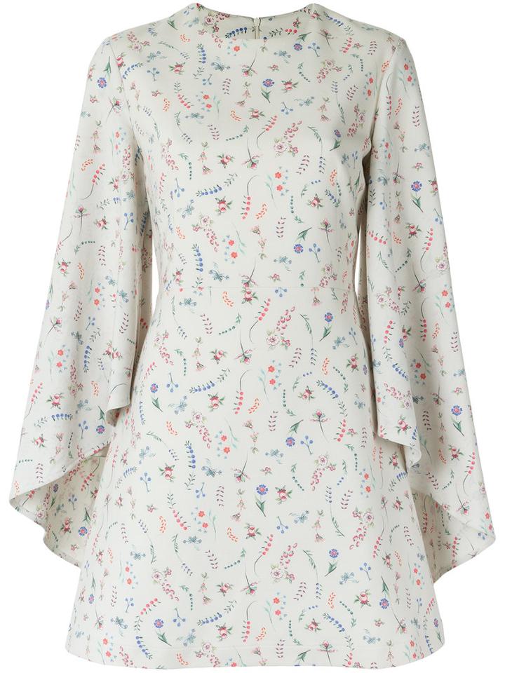 Olympiah - Printed Long Sleeves Dress - Women - Acrylic/polyester/spandex/elastane - 36, White, Acrylic/polyester/spandex/elastane