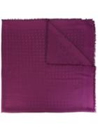 Bally Jacquard Scarf, Women's, Pink/purple, Silk/wool