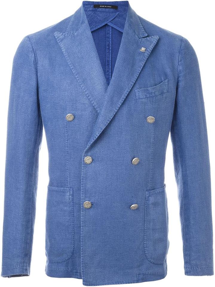 Tagliatore Textured Double Breasted Blazer