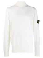 Stone Island Turtleneck Sweatshirt - White