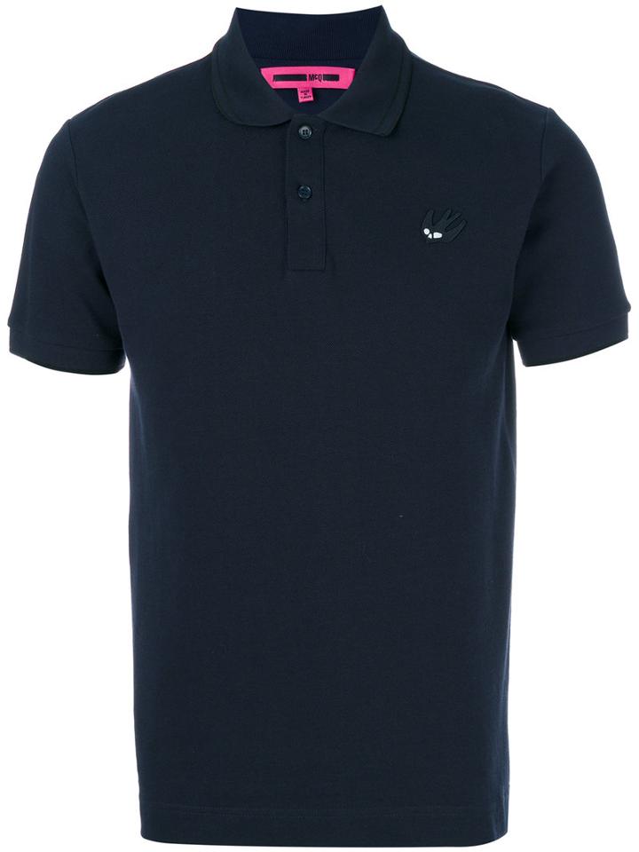 Mcq Alexander Mcqueen - Mcq Piquet Polo Shirt - Men - Cotton/polyester - S, Blue, Cotton/polyester