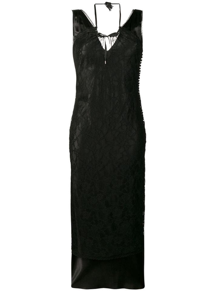 Christian Dior Vintage Double Layered Long Dress - Black