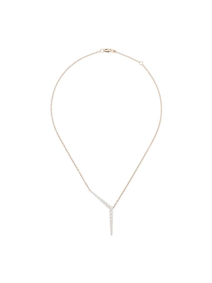 Melissa Kaye 18kt Rose Gold Aria Diamond Necklace