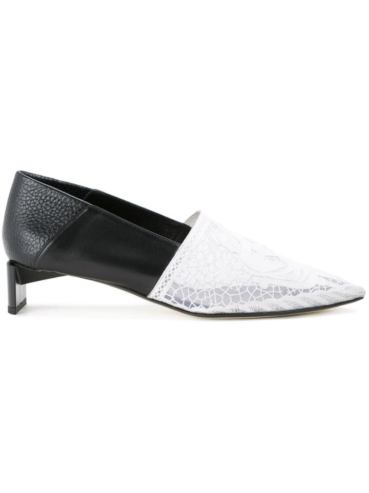 Loewe Low Heeled Colour Block Pumps - Black