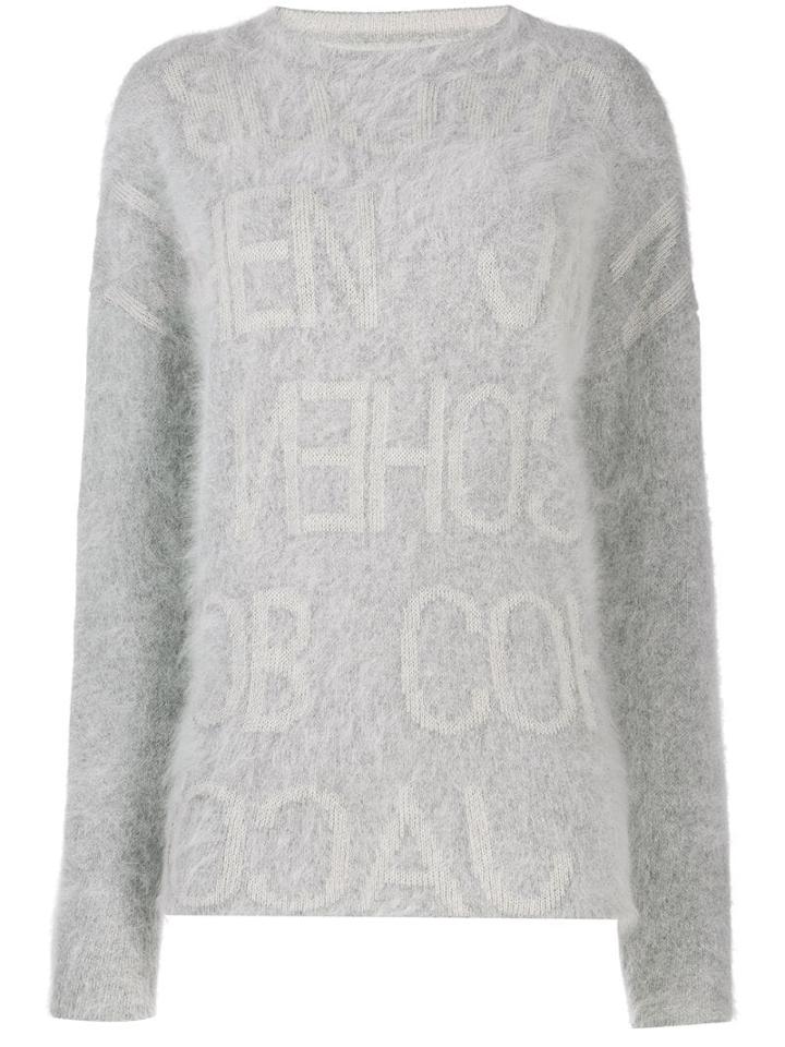 Jacob Cohen Logo Intarsia Jumper - Grey