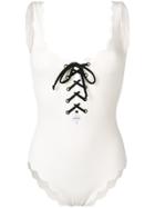 Marysia Palm Springs Lace-up Swimsuit - White