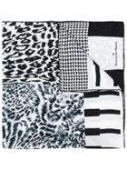 Pierre-louis Mascia Leopard Print Panelled Scarf - White
