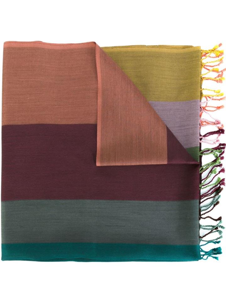 Paul Smith Striped Scarf, Men's, Silk/cotton