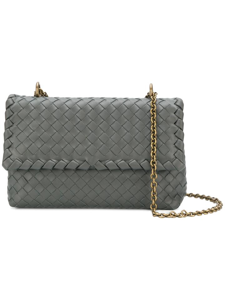 Bottega Veneta Olimpia Intrecciato Bag - Grey