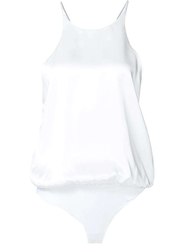 Alix Sleeveless Bodysuit, Women's, Size: Xs, White, Silk