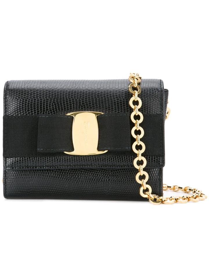 Salvatore Ferragamo Pre-owned Vara Bow Chain Bag - Black