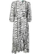 Rixo London Tiger Print Dress - White