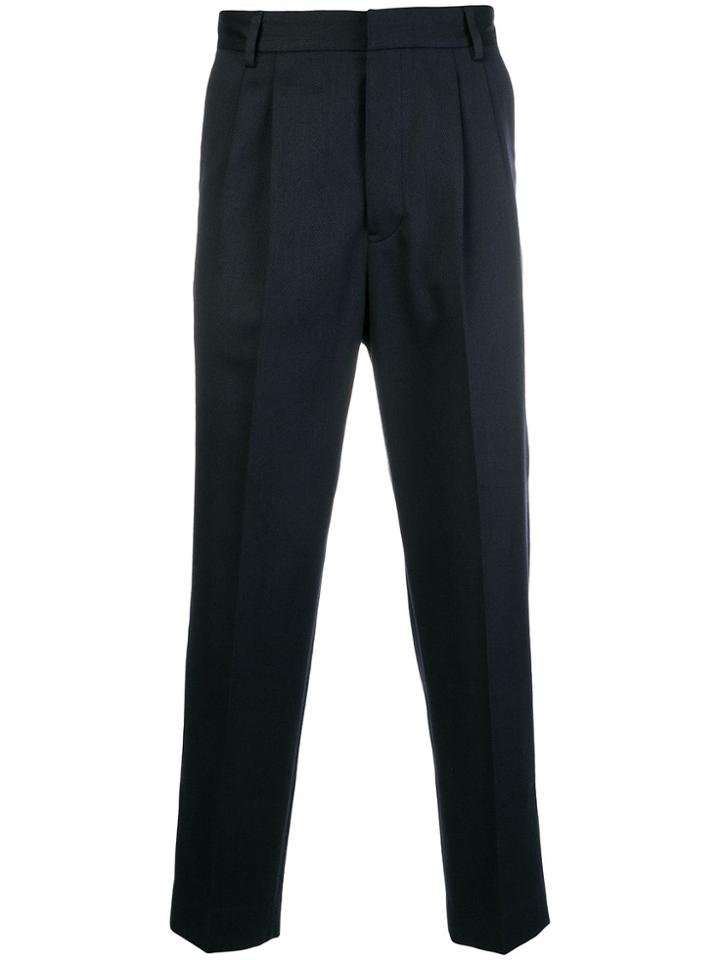 Mauro Grifoni Cropped Tailored Trousers - Blue