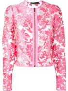 Versace Sheer Jacket, Women's, Size: 40, Pink/purple, Polyester