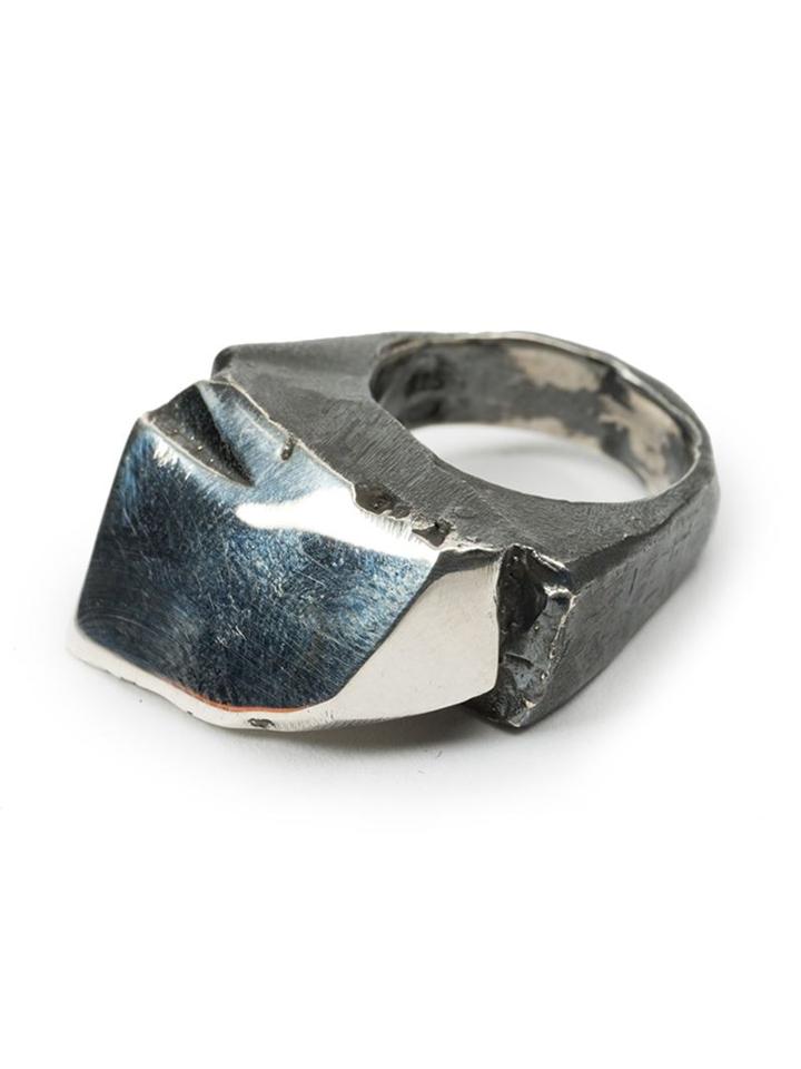 Lee Brennan Design Shard Ring, Adult Unisex, Size: 55, Metallic