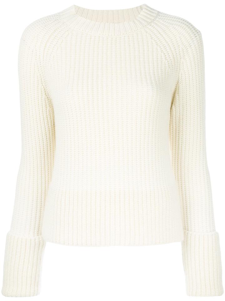 Moncler Ribbed Knit Sweater - Nude & Neutrals