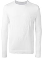 Ermanno Scervino Crew Neck Sweater, Men's, Size: 50, White, Cotton