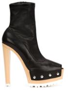 Vera Wang Open Toe Studded Booties