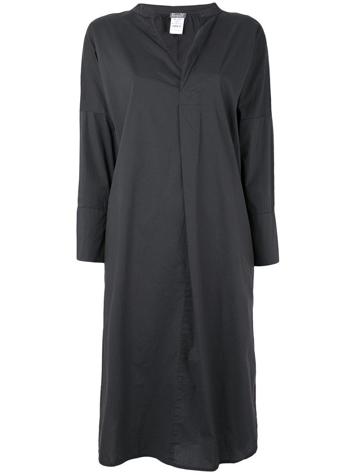 Kristensen Du Nord - V-neck Shirt Dress - Women - Cotton/spandex/elastane - 5, Grey, Cotton/spandex/elastane