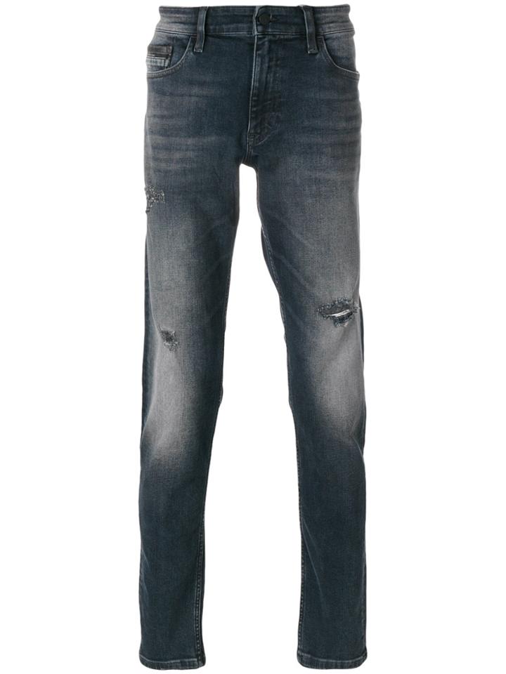 Ck Jeans Slim Straight Jeans - Blue