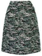 Anteprima Tweed A-line Skirt - Green