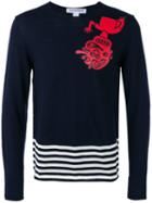 Comme Des Garçons Shirt - Striped Detail Jumper - Men - Wool - S, Blue, Wool