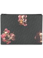 Dior Homme Floral Print Clutch, Men's, Black, Leather