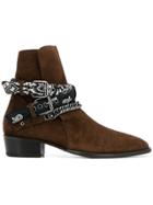 Amiri Double Buckle Western Boots - Brown