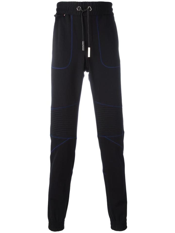 Philipp Plein Mine Track Pants, Men's, Size: Medium, Black, Cotton/polyamide/spandex/elastane