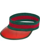 Gucci Vinyl Visor With Web - Green