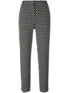Christian Wijnants 'palm' Polka Dots Trousers, Women's, Size: 36, Black, Cotton/polyester/viscose/spandex/elastane