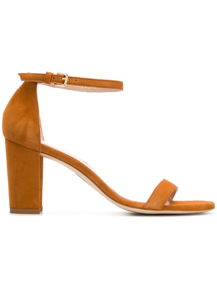 Stuart Weitzman Ankle Strap Sandals - Brown