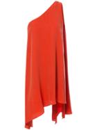 C/meo - One Shoulder Handkerchief Hem Dress - Women - Polyester/cupro - L, Yellow/orange, Polyester/cupro
