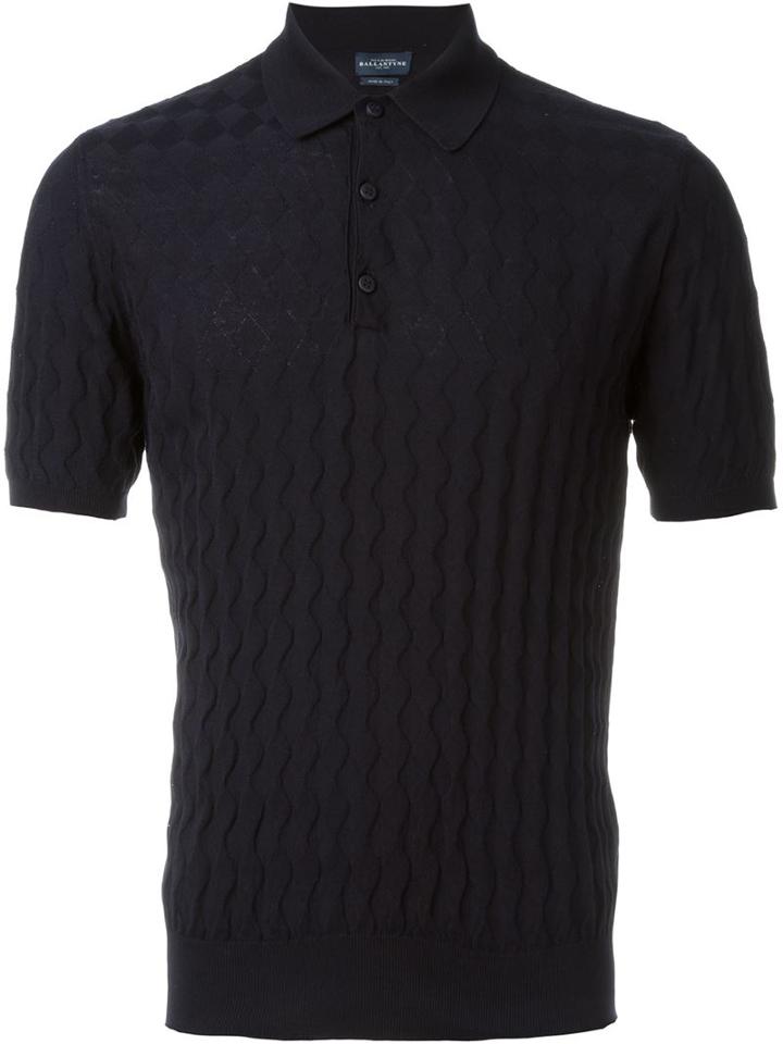 Ballantyne Classic Polo Shirt, Men's, Size: 52, Blue, Cotton