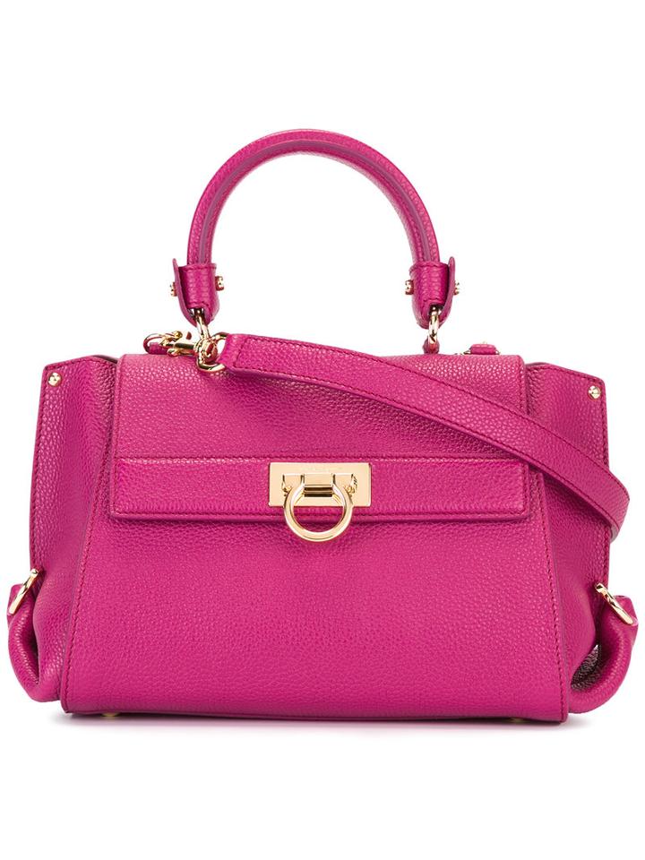 Salvatore Ferragamo - Sofia Tote - Women - Calf Leather - One Size, Women's, Pink/purple, Calf Leather