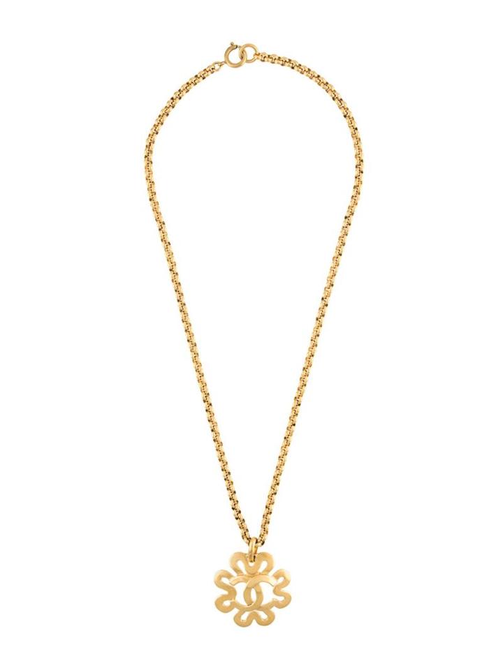 Chanel Vintage Cc Logo Necklace